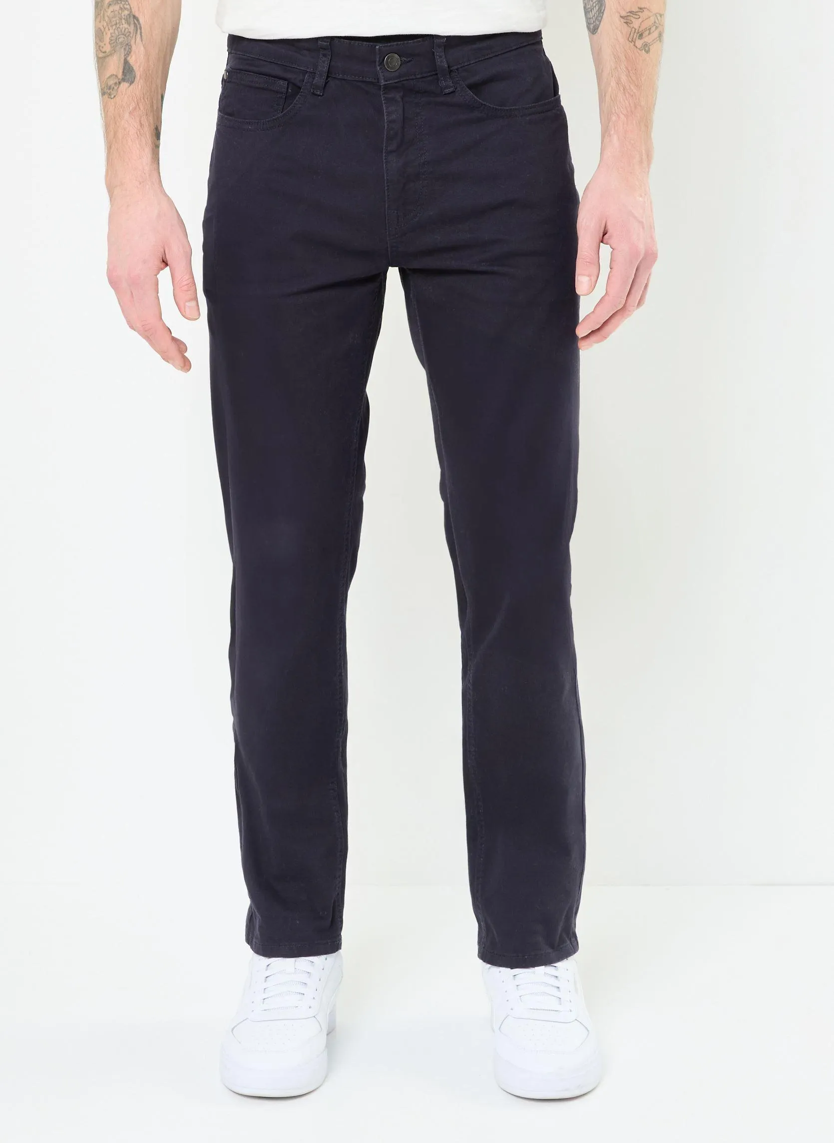 Rechte broeken PANTALON-TWILL heren blauw