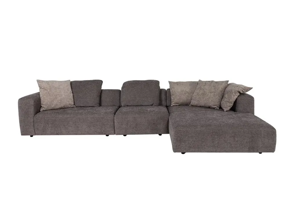 Hoekzetel MOLLY incl. 6 kussens - Bruin