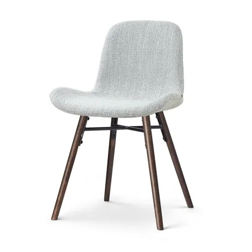 Nolon Nena-Fé eetkamerstoel grijs melange - walnoot houten onderstel