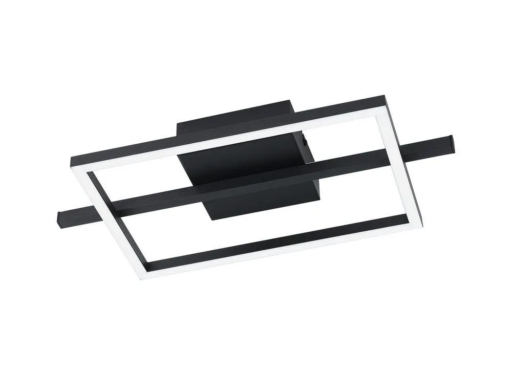 Plafondlamp vierkant AMANDOLO - Zwart