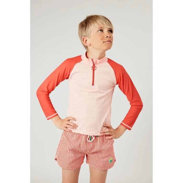 Kids UV shirt strepen seersucker