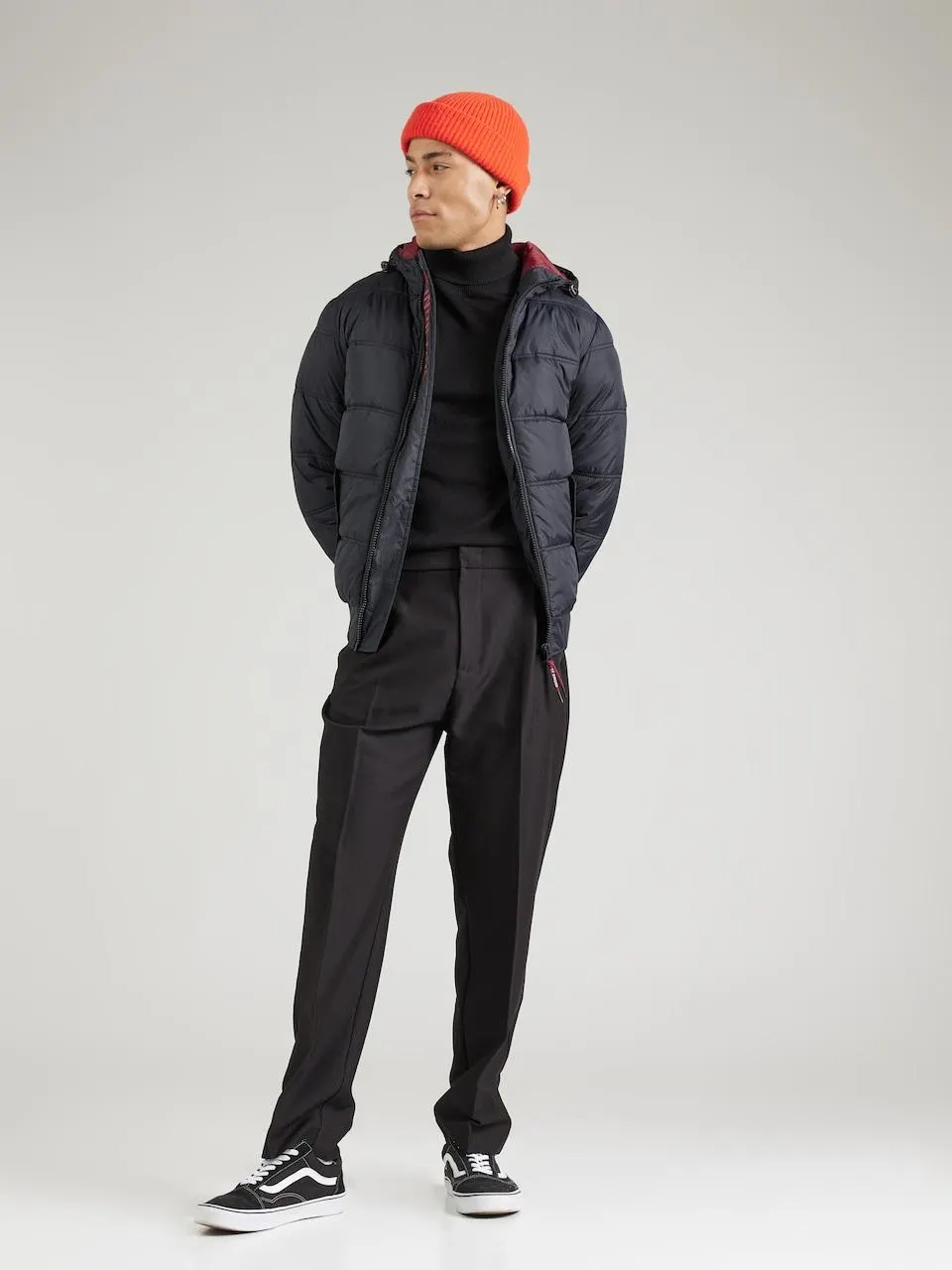 INDICODE JEANS Regular fit Winterjas 'Adrian' in Zwart