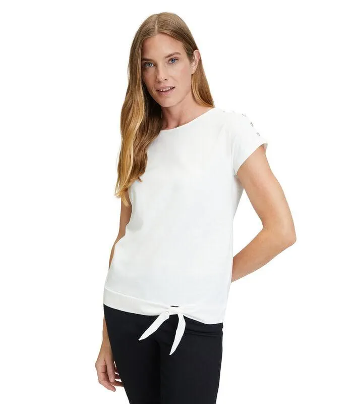 Basic shirt met geknoopt effect