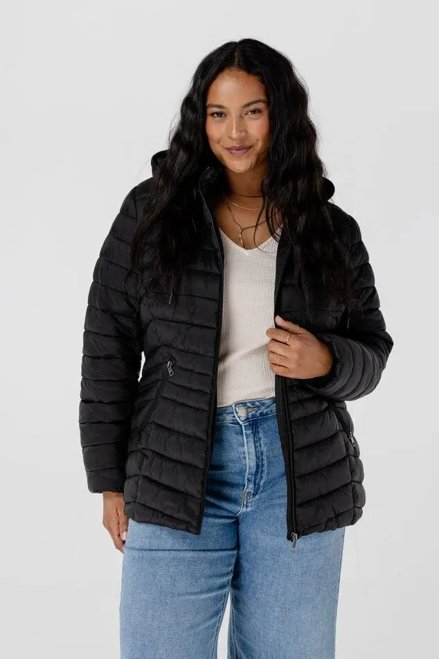 Licht gewatteerde jas