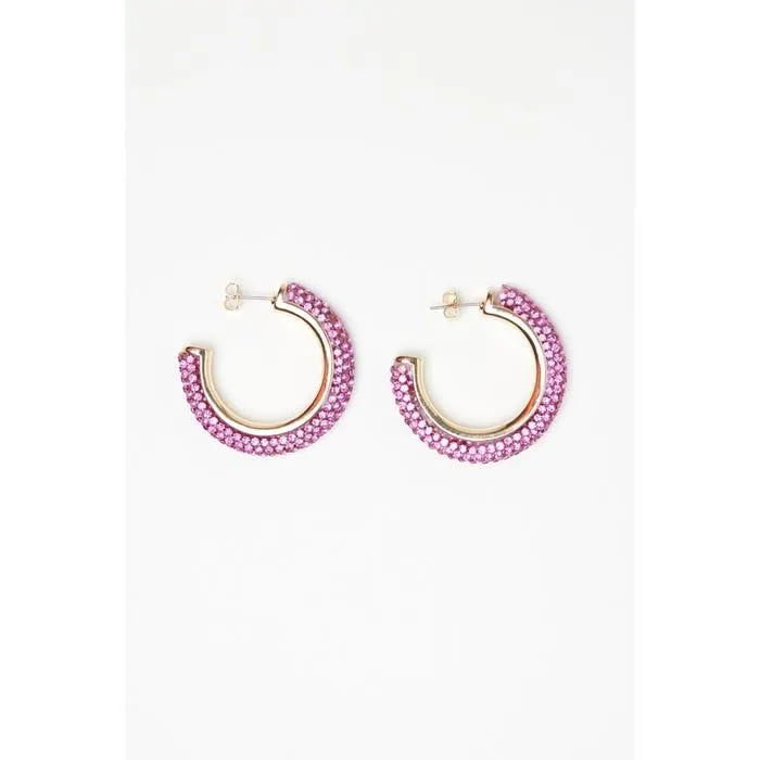 Oorbellen rond met steentjes