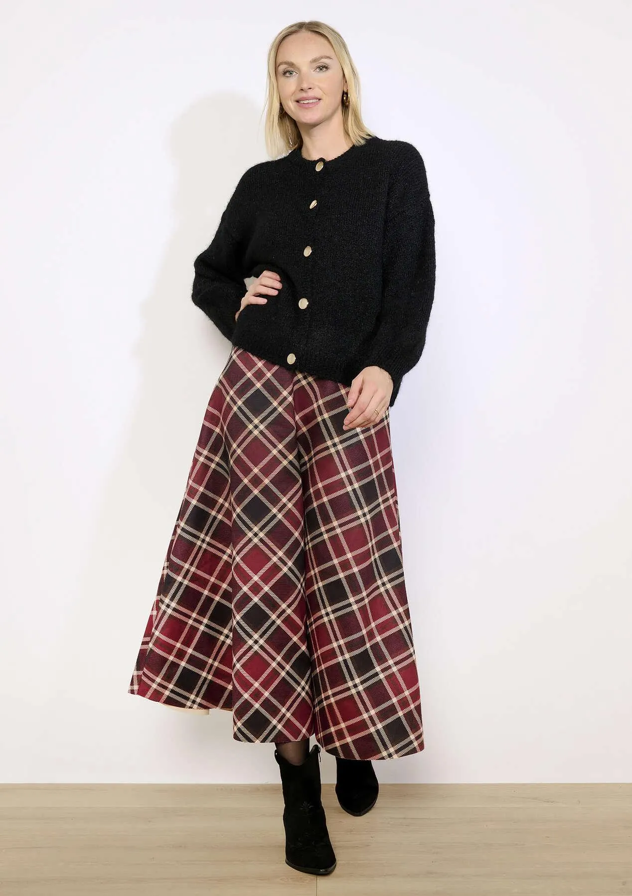 Suedine maxi skirt