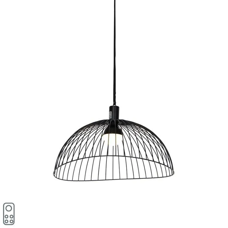 Buiten hanglamp zwart IP44 incl. LED oplaadbaar RGBW - Pua