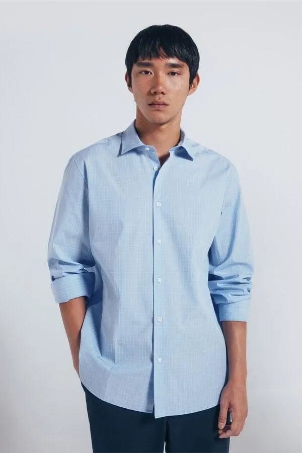 Camisa popelín cuadros