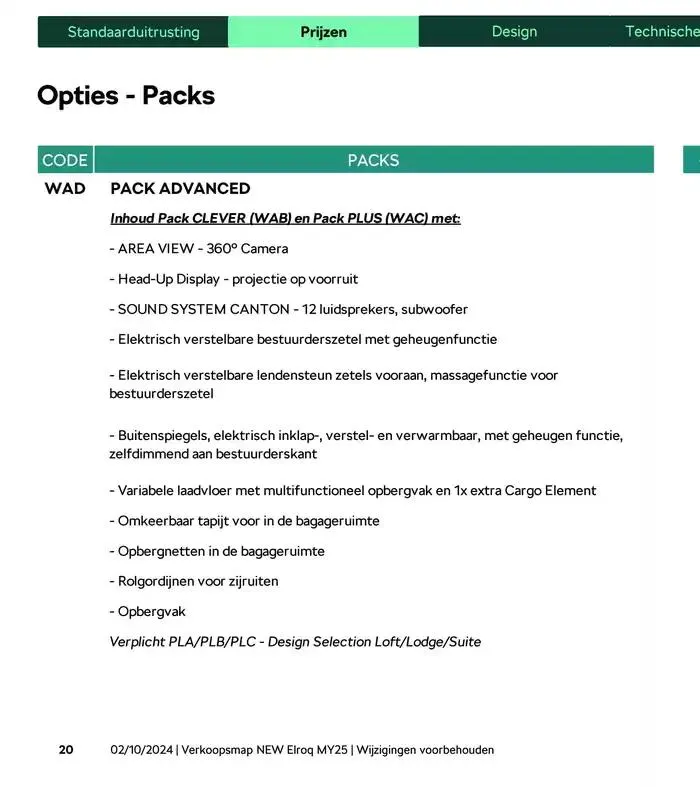 Price List van 31 december tot 31 december 2025 - folder pagina 39