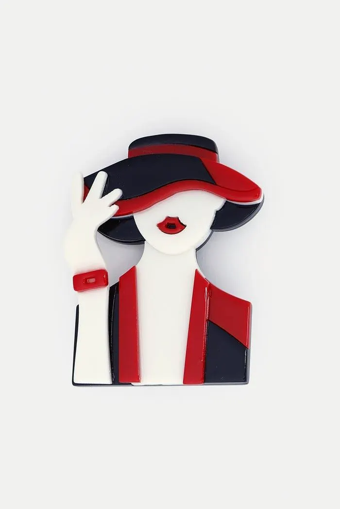 Broche elegante vrouw of dier