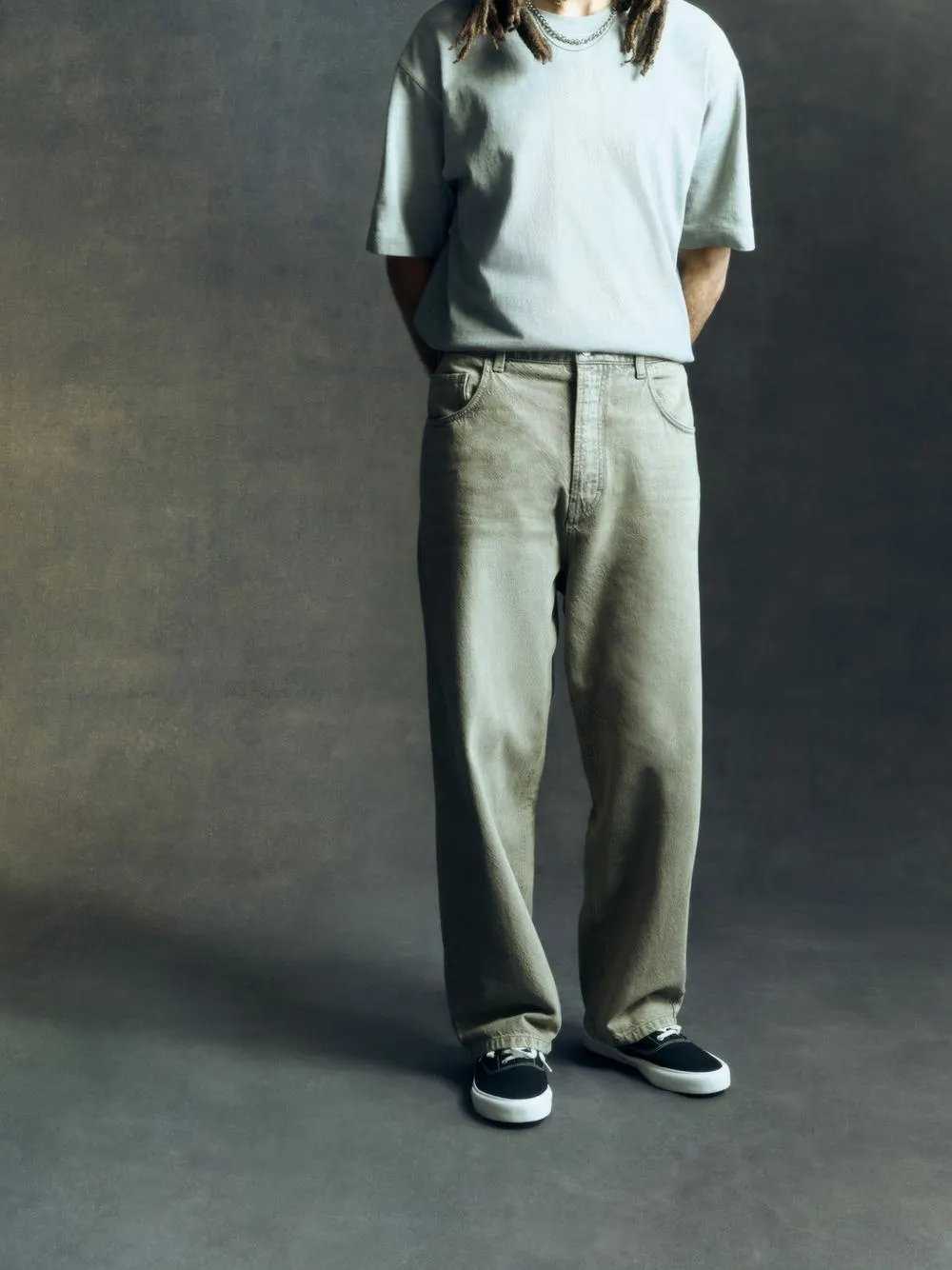 Jean baggy taille haute