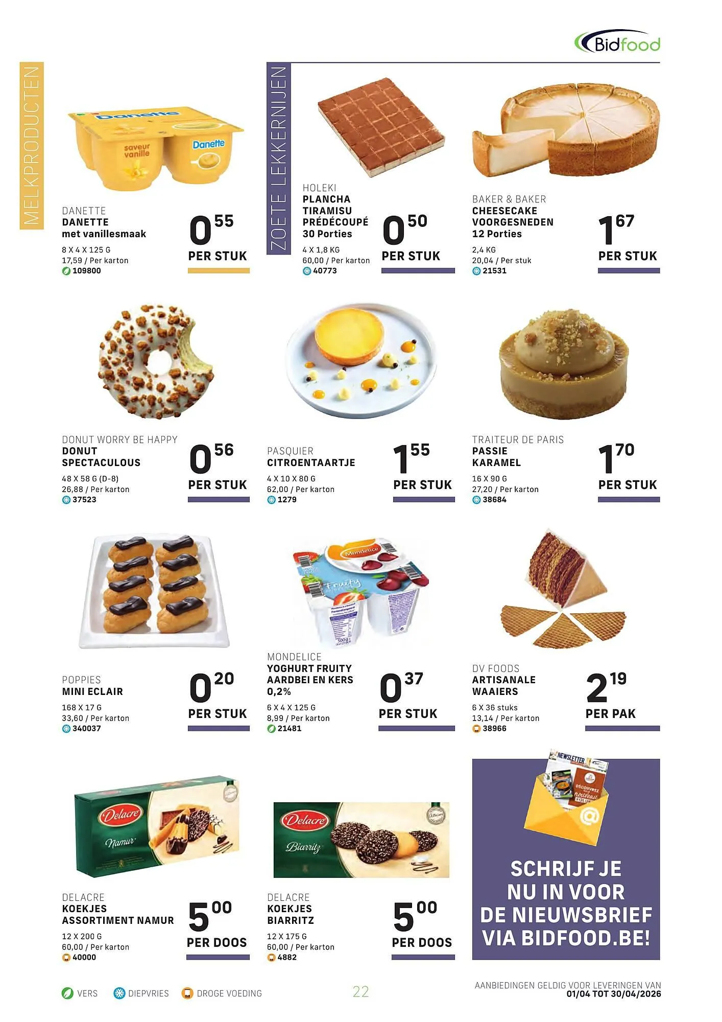 Bidfood folder van 1 april tot 30 april 2026 - folder pagina 22