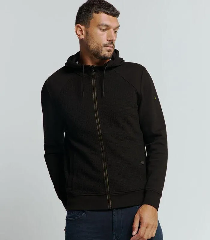 Vest met capuchon en jacquardpatroon: Comfort en stijl in één