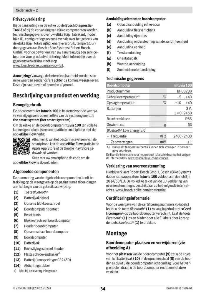 Electric Bike Manual van 12 februari tot 12 augustus 2025 - folder pagina 34