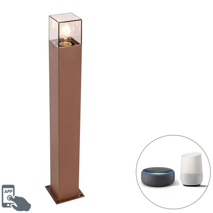 Smart staande buitenlamp roestbruin 70 cm incl. Wifi P45 - Denmark