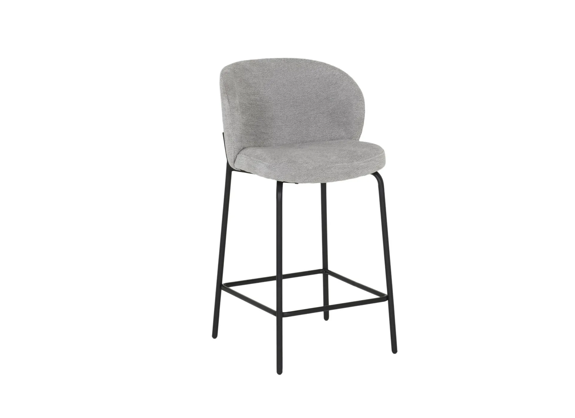 Barstoel Shell ZH65cm - stof - grijs