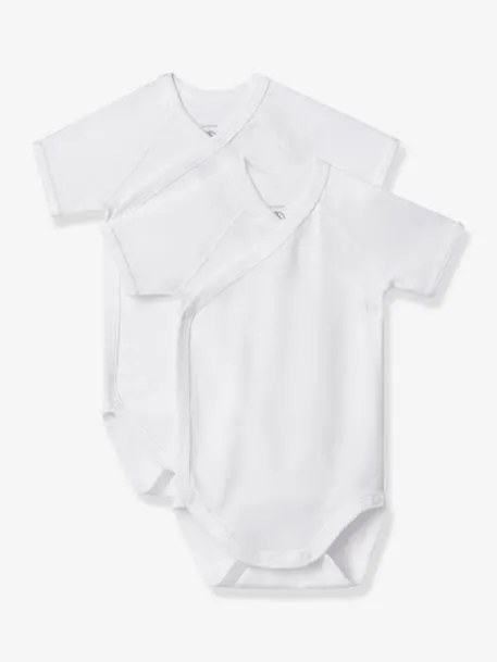 Lot de 2 bodies naissance manches courtes PETIT BATEAU