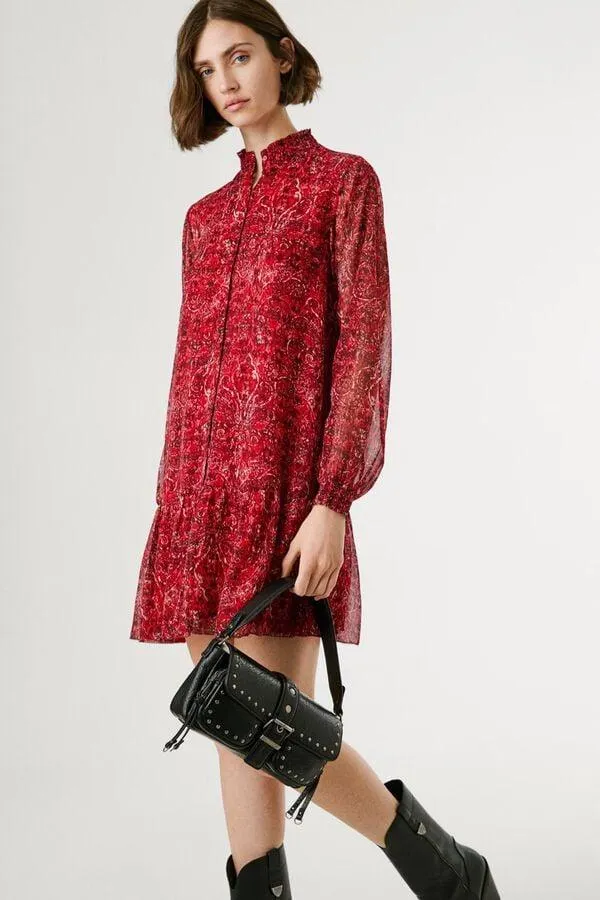 Vestido Corto Estampado Paisley