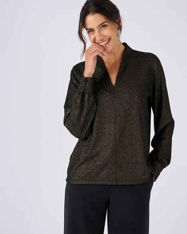 Lamé T-shirt in goud