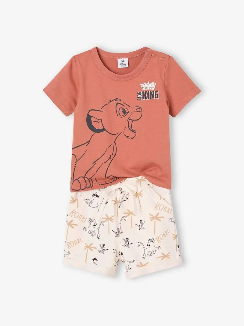 Ensemble bébé T-shirt + short Disney Le Roi Lion - rouille