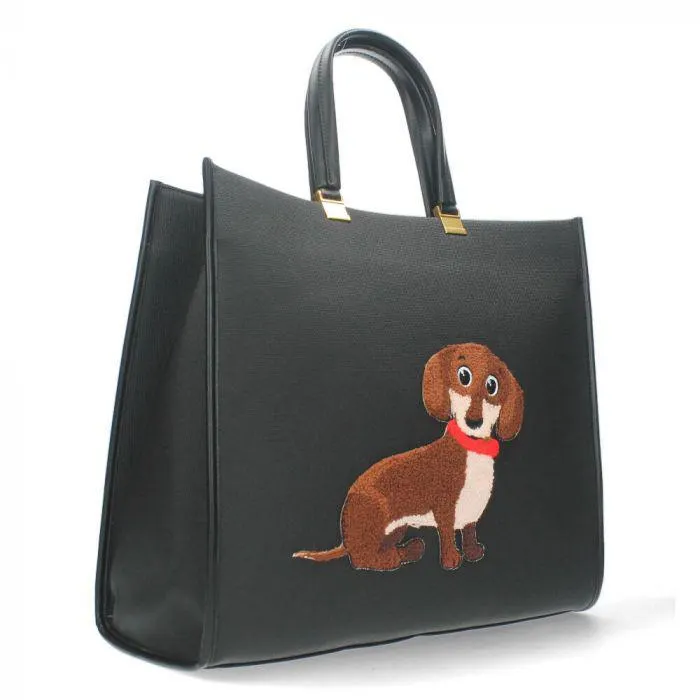 Laurent David Zwarte shopper Teckel