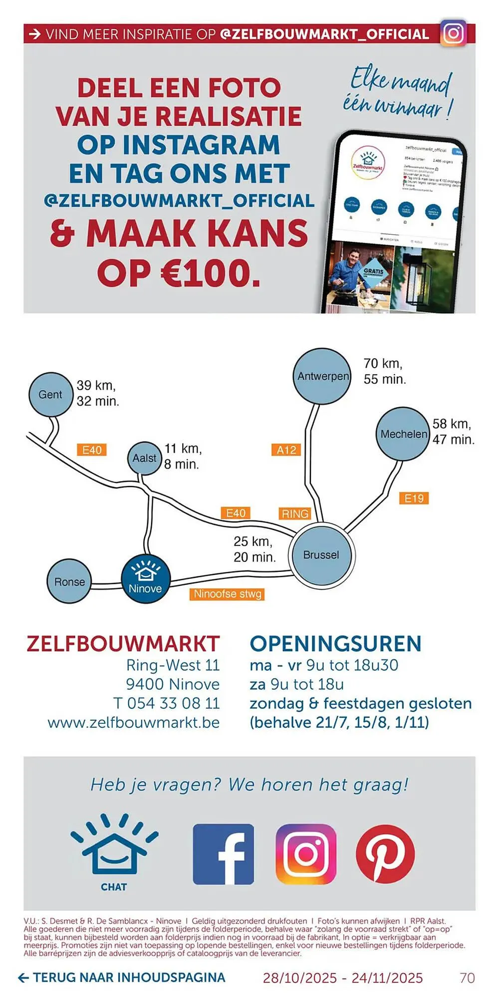Zelfbouwmarkt folder van 28 oktober tot 24 november 2025 - folder pagina 70