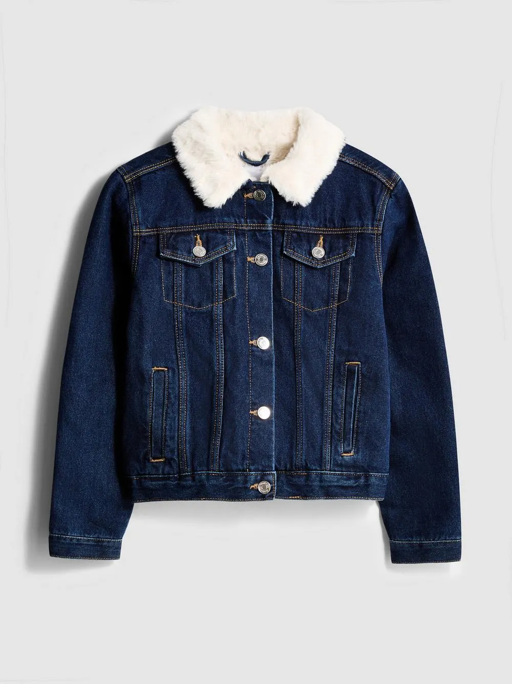18 mois–7 ans | Veste en jean doublée de fausse fourrure