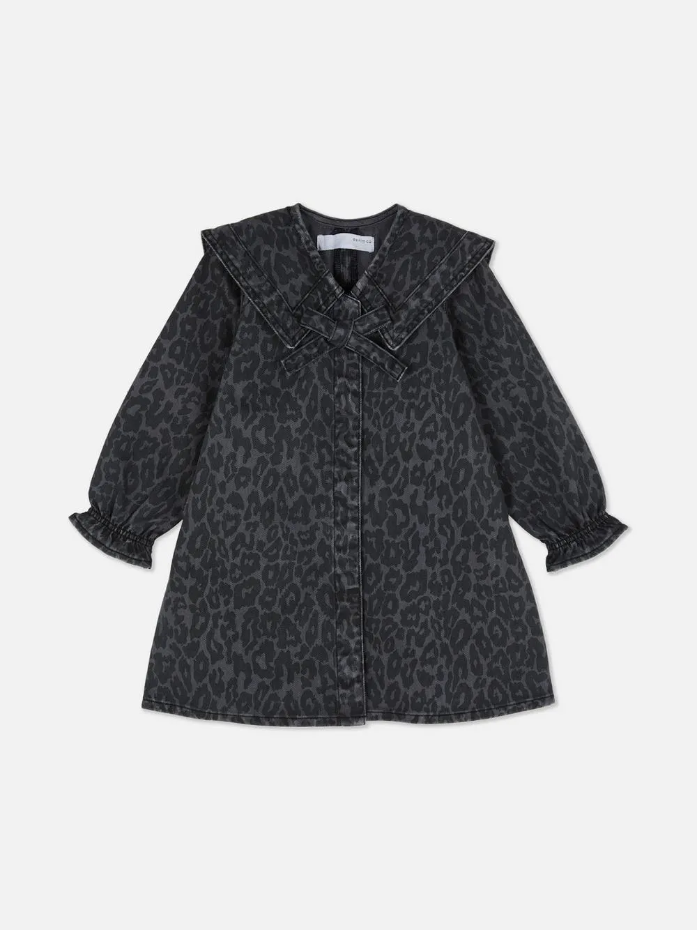 18 mois–8 ans | Robe en jean à imprimé léopard