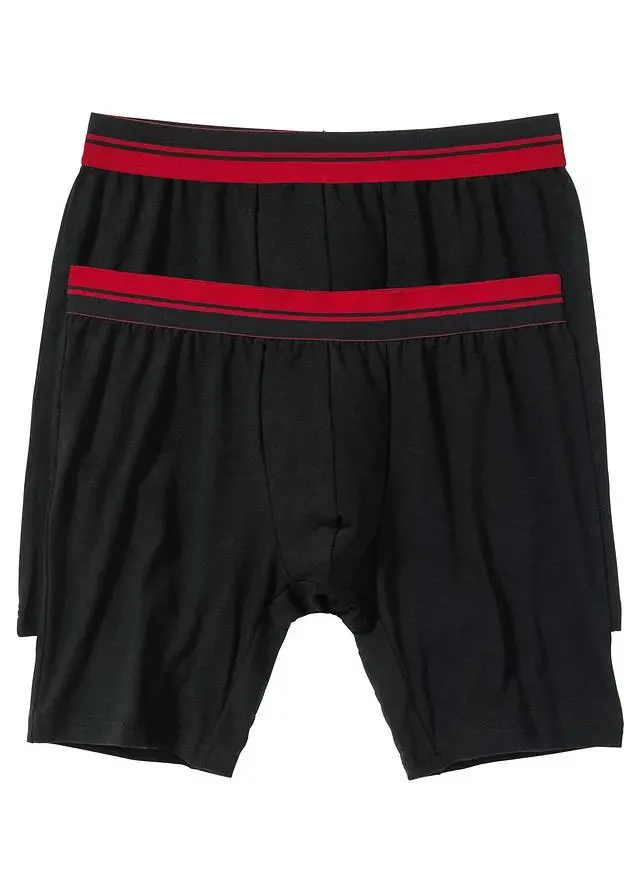 Lot de 2 boxers longs coton