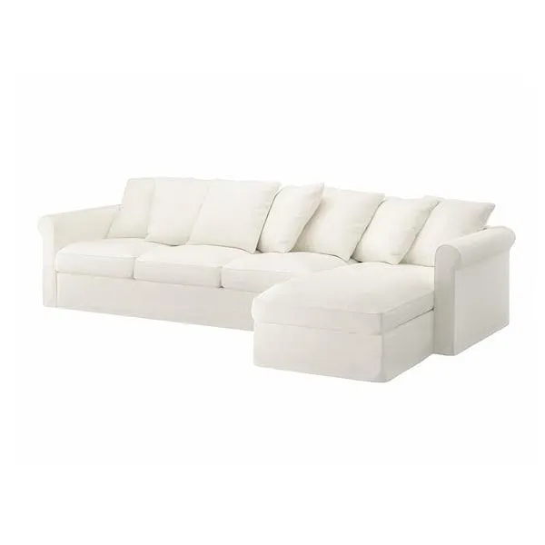 4-seat sofa with chaise longue, Inseros white