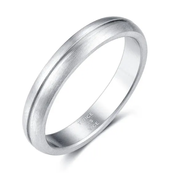 Ring in edelstaal, glad