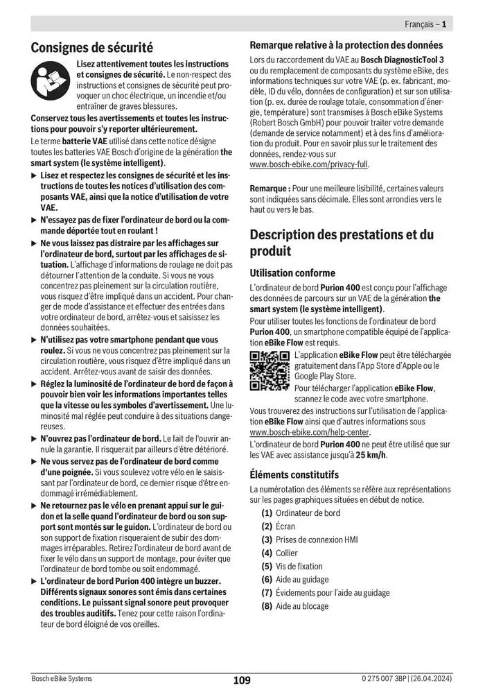 Electric Bike Manual van 12 februari tot 12 augustus 2025 - folder pagina 109