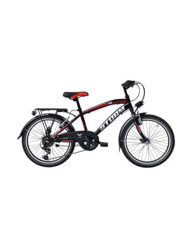 STORM 20 INCH 6 SPEED ZWART/ROOD