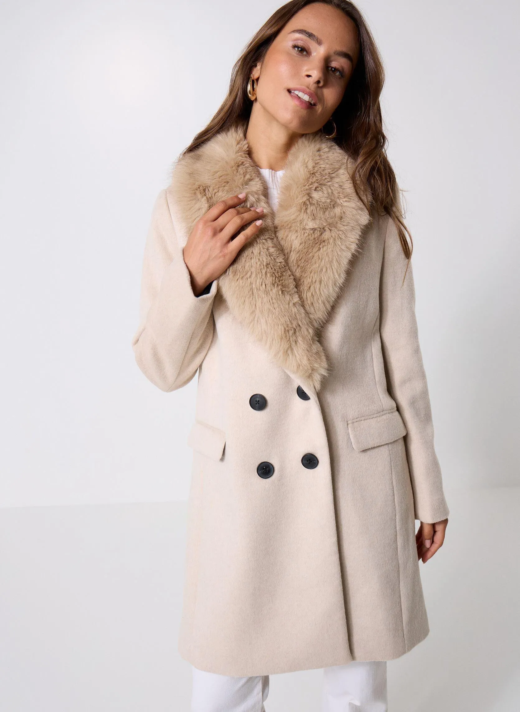 Mantels GIANNA dames wit