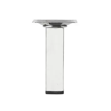 Duraline meubelpoot vierkant chroom 25x25 mm 10 cm