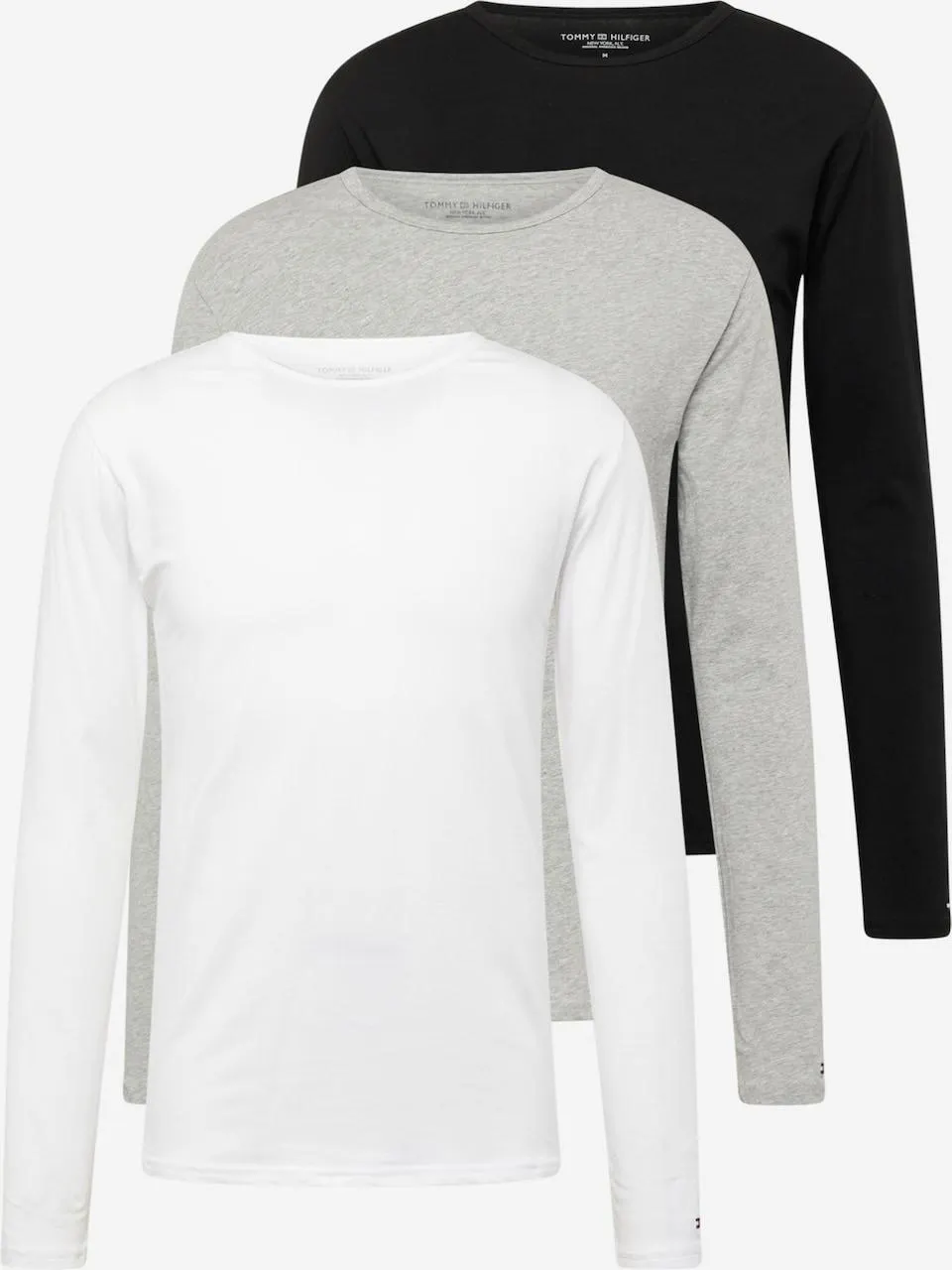 Tommy Hilfiger Underwear Shirt in Grijs Gemêleerd, Zwart, Wit