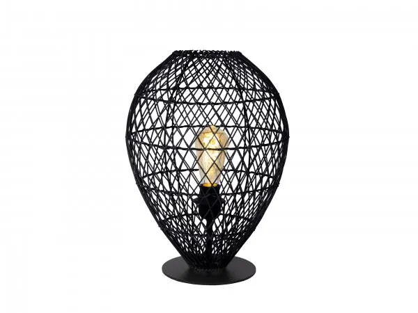 LUCIDE Tafellamp KENJIRO - Rotan zwart