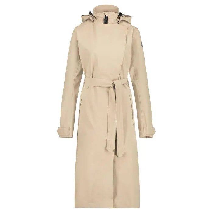 Trench Coat Long Regenjas Urban Outdoor Dames Cement