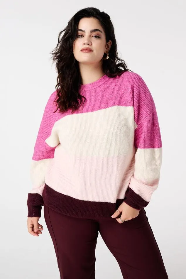 Gebreide trui met uitlopende mouwen