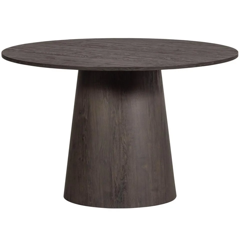 WOOOD Maan Eettafel - MDF - Donkerbruin - 75x120x120