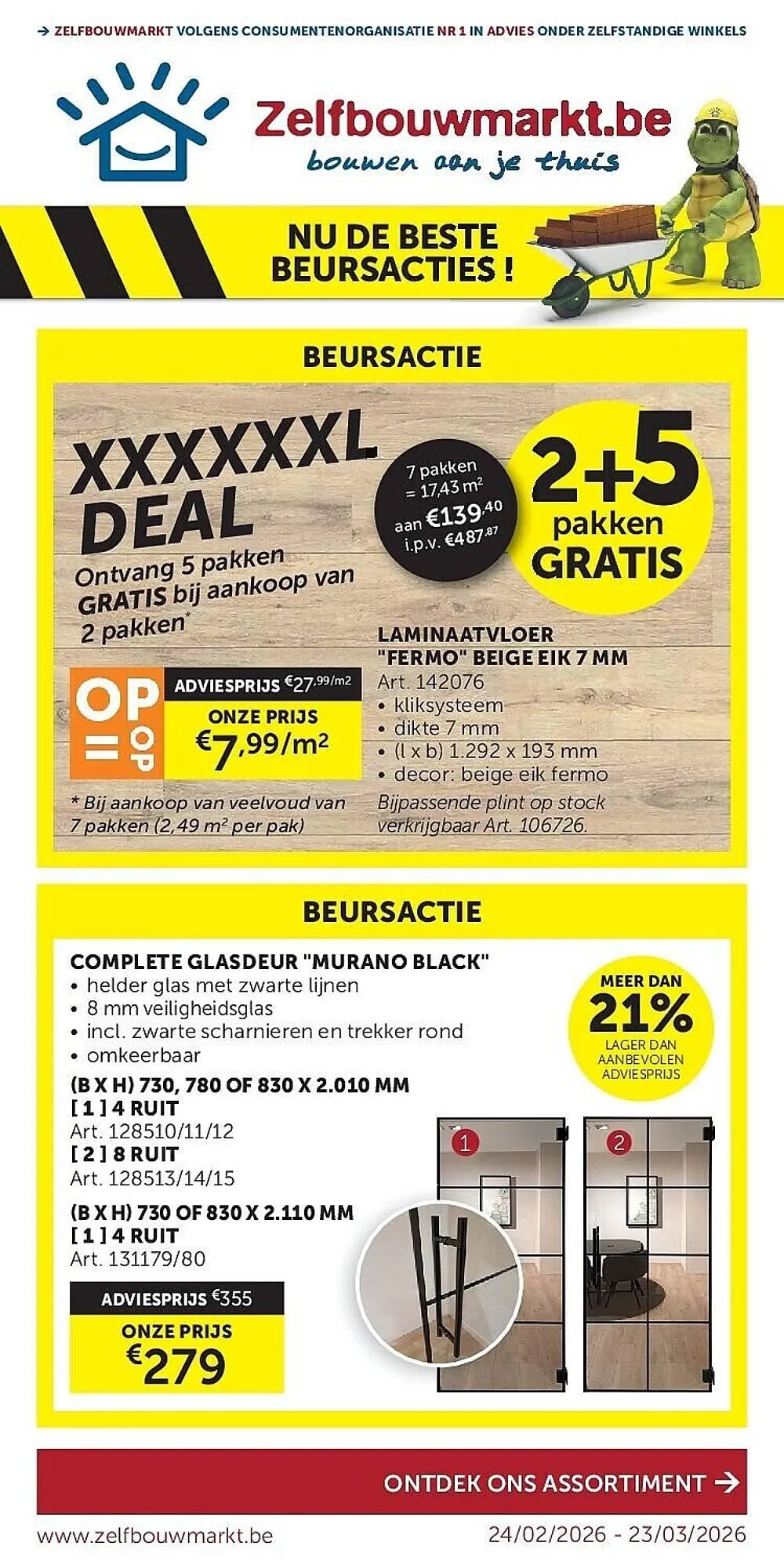 Zelfbouwmarkt folder van 24 februari tot 23 maart 2026 - folder pagina 1