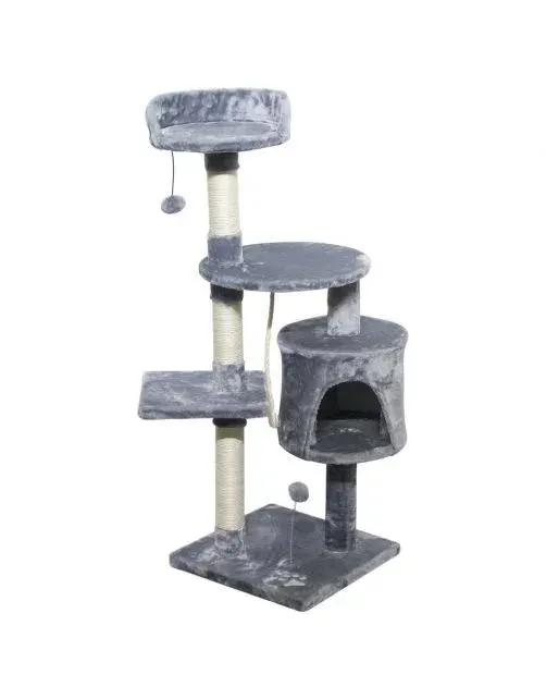 Adori Krabpaal Indy - Krabpalen - 40x40x112 cm Lichtgrijs Wit