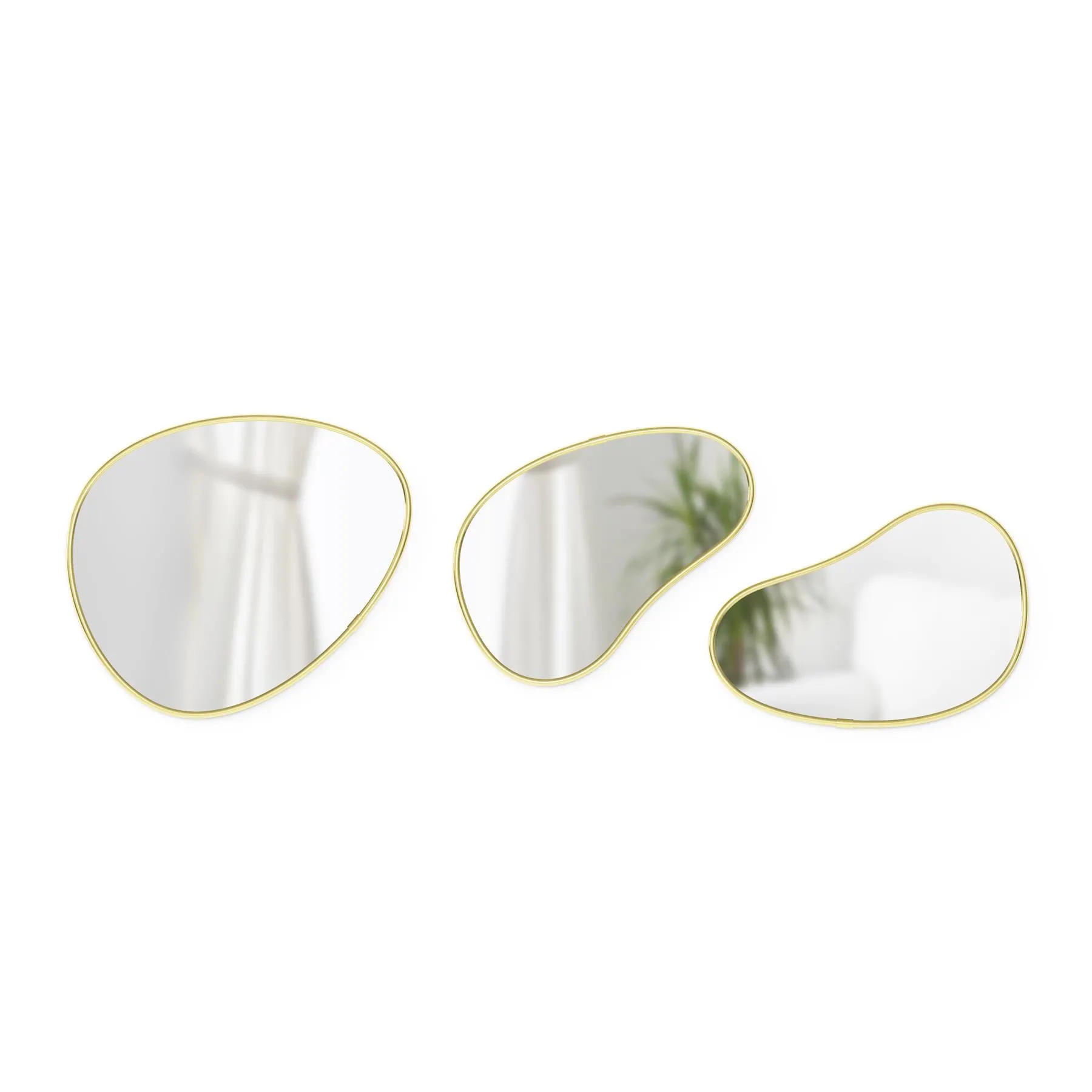 Umbra Hubba Pebble Spiegel - Set van 3 - Brass