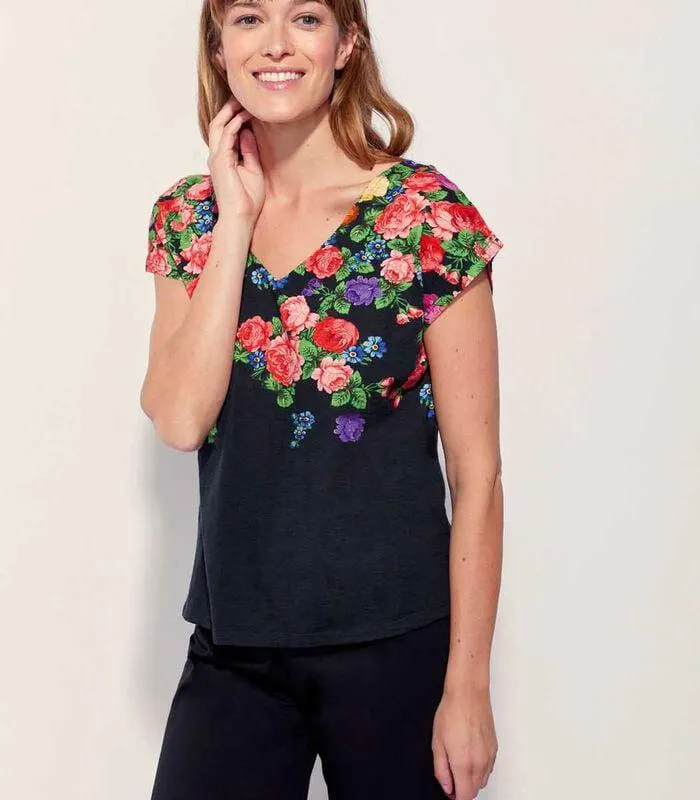 BACACIANE biologisch slub draad katoenen T-shirt