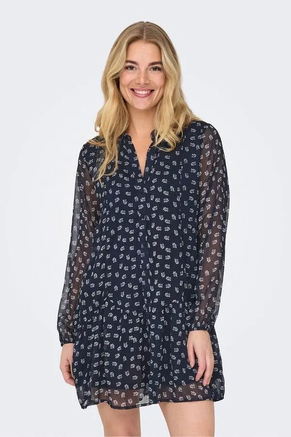 Vestido corto de gasa