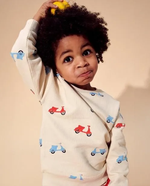 Sweater met scooterprint