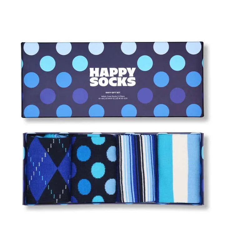 4-Pack Navy Socks Gift Set