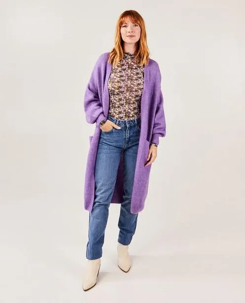 Blauwe broek, mom fit