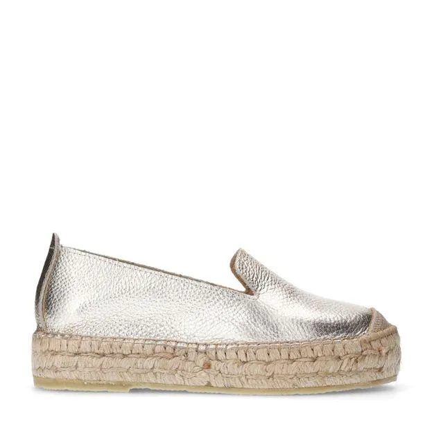 Gouden leren espadrilles