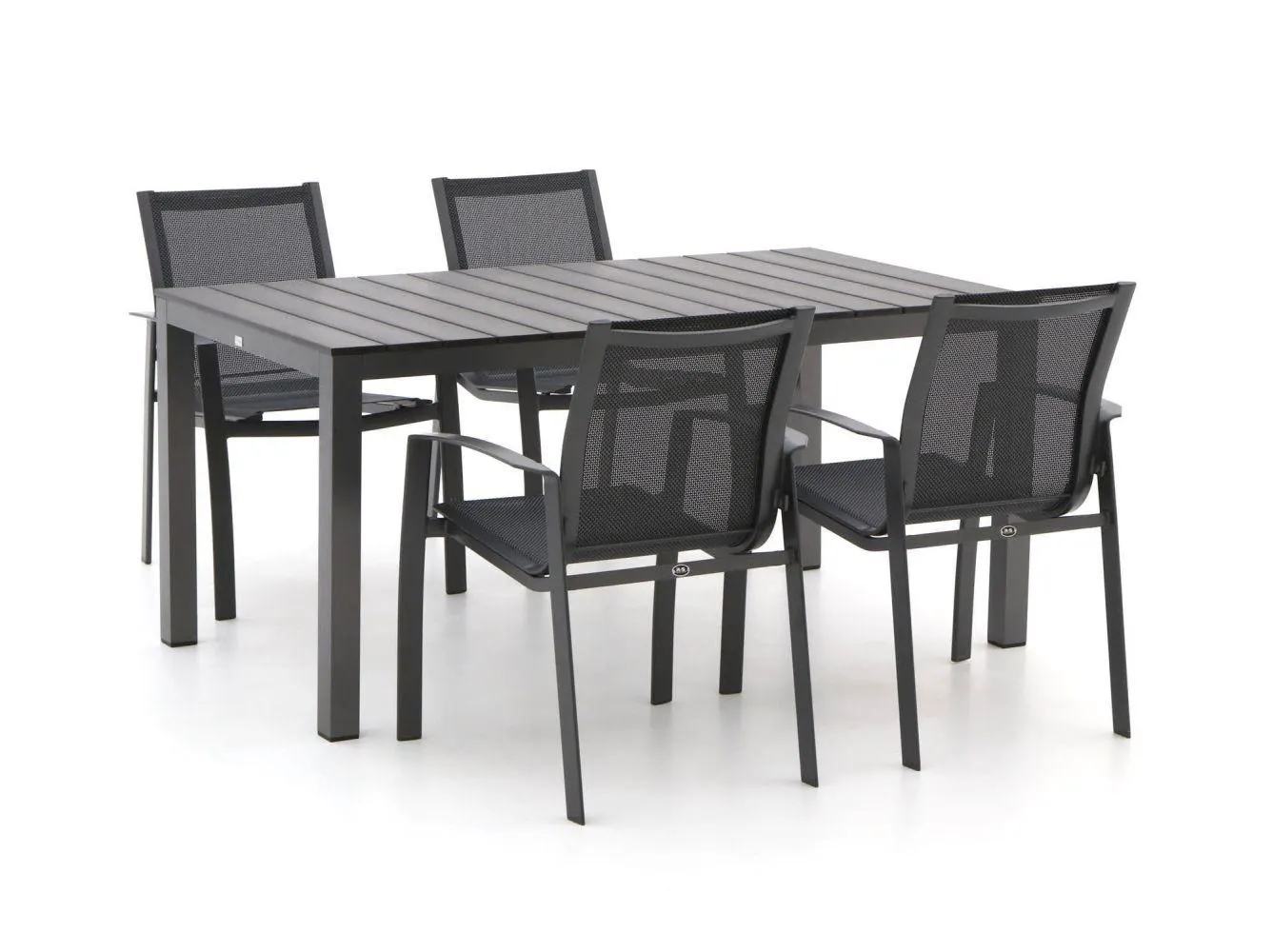 R&S Design Altea/Fidenza 160cm dining tuinset 5-delig stapelbaar